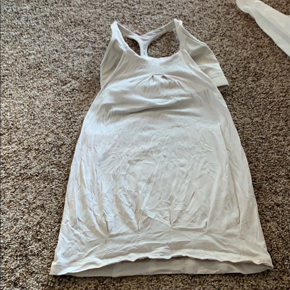 Cream lululemon tank size 4